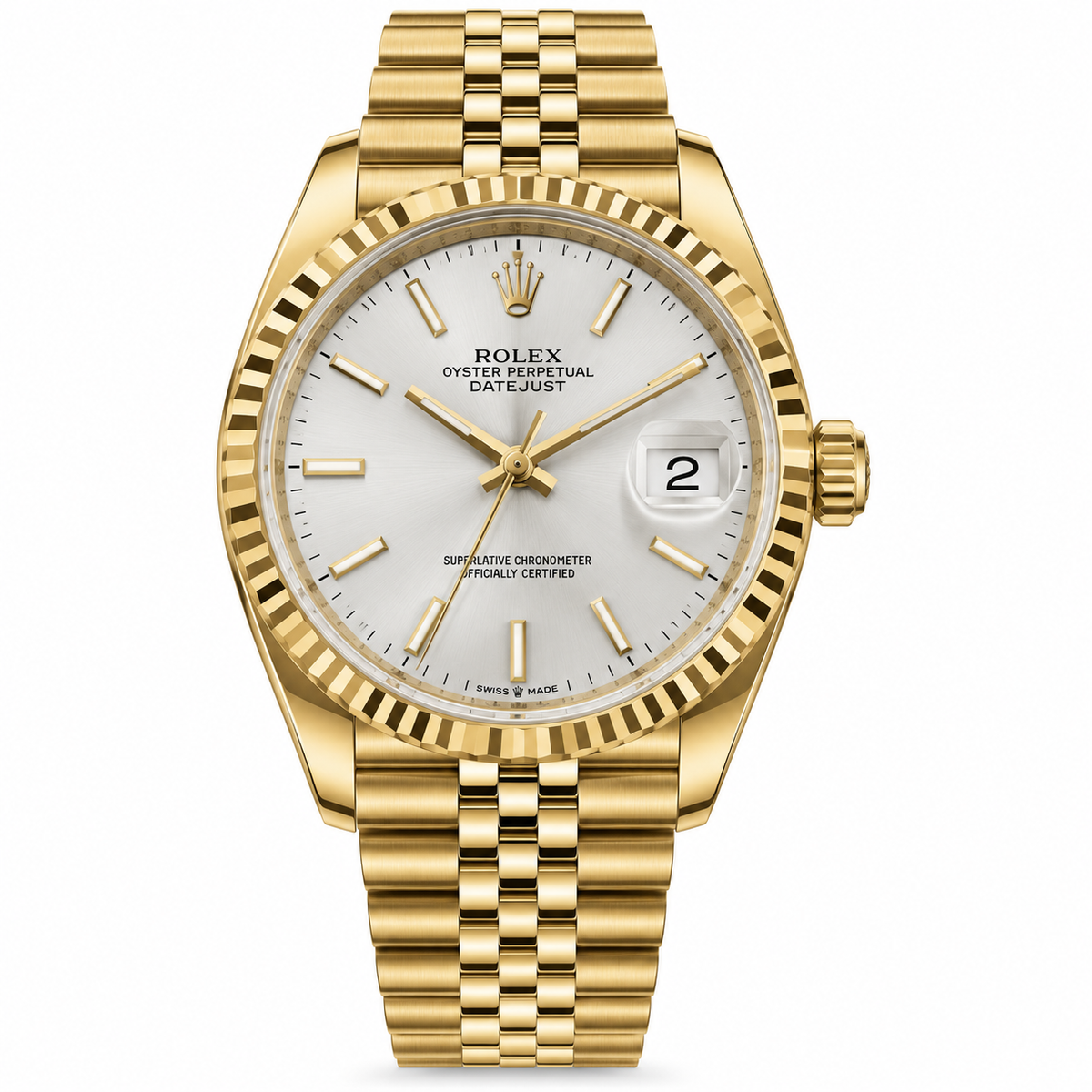 ROLEX OYSTER PERPETUAL DATEJUST 18K YELLOW GOLD